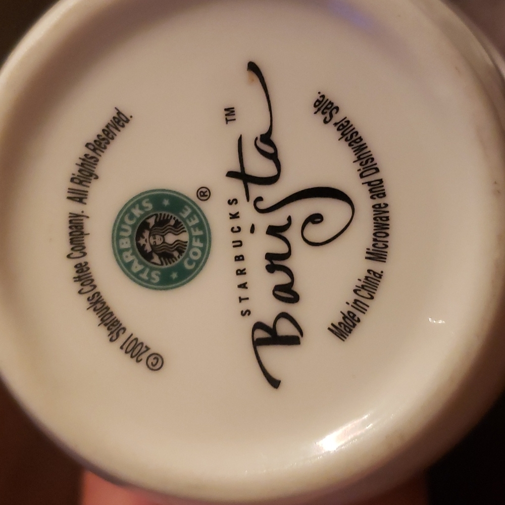 Starbucks Vintage 2001 barista coffee mug - Picture 3 of 3
